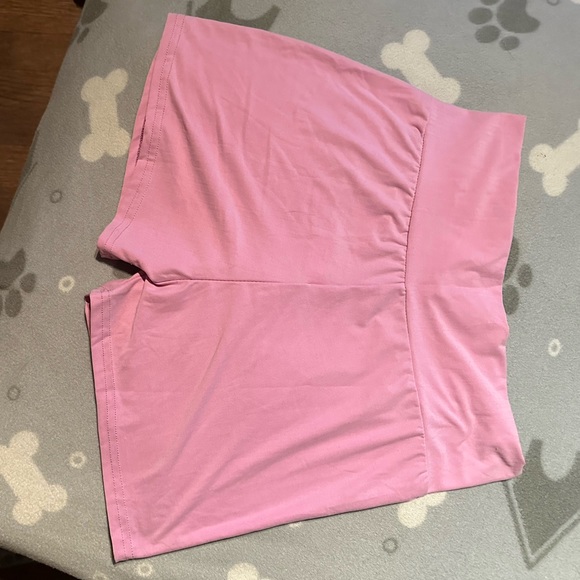 Extra Soft pink zippered athletic shorts OS - Picture 2 of 5